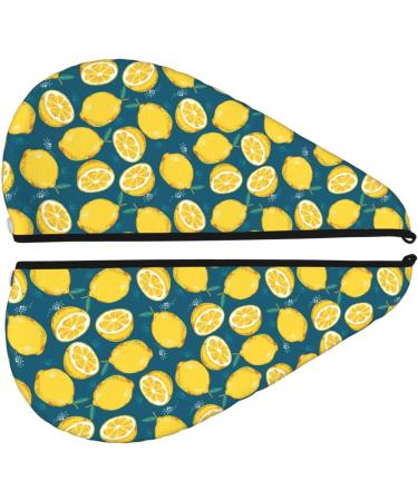 Hair Towel Wrap - Quick Drying Turban with Button | Lemon Hair Drying Towel for Fast Results - Buy Online on GoSupps.com