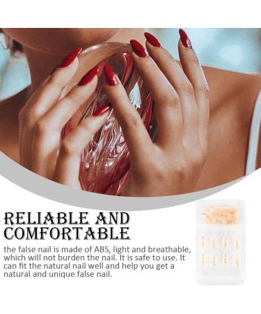 dijiusidy False Nail Fashionable Various Shapes Fingernail Full Coverage Strong Viscosity Adjustable Paster for Manicure Art 30 F741 30 1 count (Pack of 1) - Buy Online on GoSupps.com