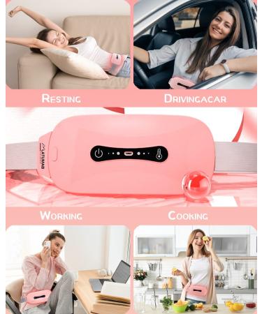Heating Pads for Cramps - Latumab Cordless Portable Menstrual Heating Pad | Fast Relief with 3 Heat Levels & Massage Modes | Back or Belly Heating Pad - Ideal Gifts for Women - Buy Online on GoSupps.com