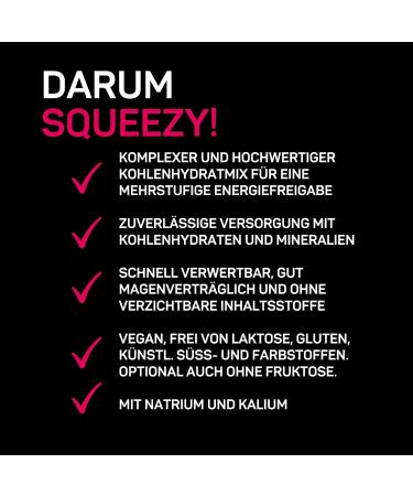 Squeezy Energy Gel Box (Raspberry) - 12 Pack | Fast Energy for Running Cycling & Marathons - Buy Online on GoSupps.com