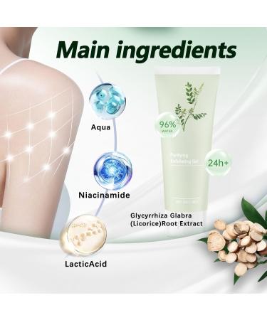 Purifying Exfoliating Gel (2pcs) Deep Cleansing Scrub for Face & Body Removes Dead Skin Fades Dark Spots Hydrates & Smooths Advanced Skin Care Formula - Buy Online on GoSupps.com