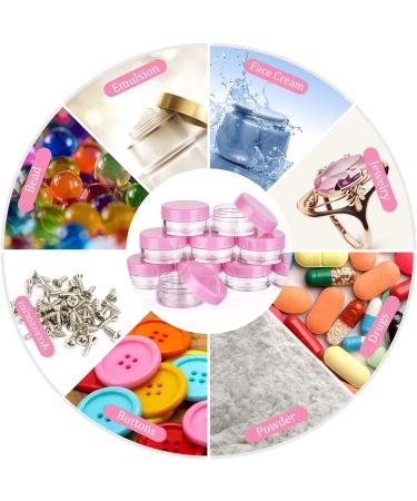 64 Flintronic Pink Cosmetic Sample Jars with Small Spoon - Ideal for Creams, Gels, Beads & More - Buy Online on GoSupps.com