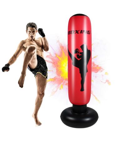 Petyoung 67 Inch Inflatable Punching Bag for Adult, Free Standing Boxing Toy for Men & Women, Exercise Stress Relief