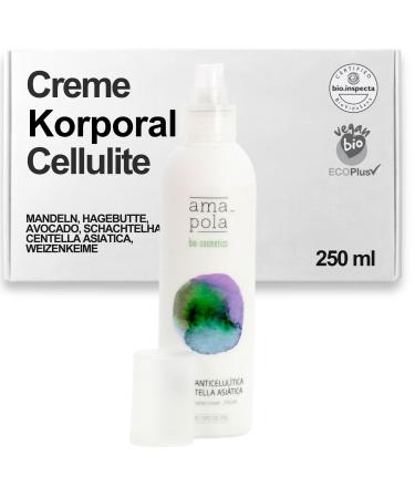 Amapola Biocosmetics Centella Asiatica anti -cellulite cream - reduces cellulite and tightens the skin - organic natural and vegan ingredients 250 ml