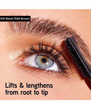 Gloryboom Mascara Glory Boom Mascara Waterproof Mascaras Black & Brown Duo for Lash Makeup Waterproof Sweatproof Long Lasting Non smudged 3D Lengthening and Curling Mascaras (Black) - Buy Online on GoSupps.com