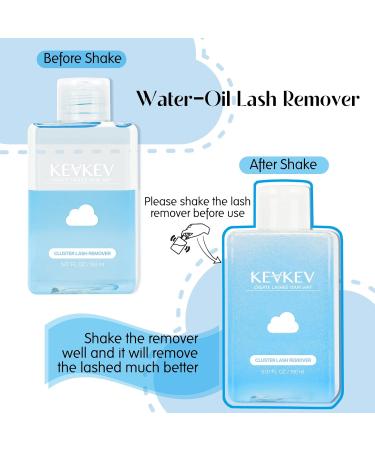 KevKev Lash Remover for Cluster Lashes | Gentle Eyelash Glue Remover 150ml | Non-Irritating No Residue Eco-Friendly Pads - Buy Online on GoSupps.com