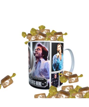 Diamond The-Jazz-Singer Celebrity Icon Personalised Mug with Choice of Sweets Gift Neil