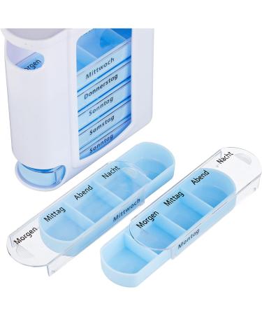 Osma-Werm 17384 Pill Box 7 Day Pill Organizer | Secure Tablet Storage for Travel & Home - Buy Online on GoSupps.com