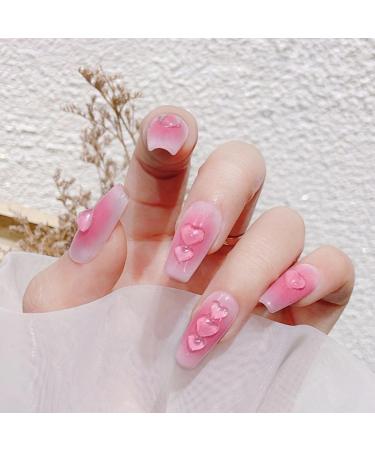 3D Heart Nail Art Charms-320PCS Cute Clear Acrylic Heart Nail Charms Flatback Heart Nail Rhinestones Gems 4mm 6mm 8mm Resin Nail Jewelry Decorations for Women Girls DIY Manicure Accessories Mixed 4mm 6mm 8mm - Buy Online on GoSupps.com