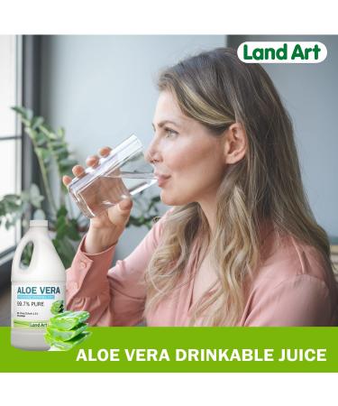 Organic Pure Aloe Vera Juice - Cold-Processed from Texas Fresh Leaves - 50.7 fl oz - Gastrointestinal Aid - Buy Online on GoSupps.com