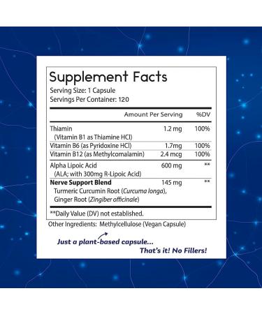 Thomas' all-natural Remedies Alpha Lipoic Acid 600mg 120 Capsules with B-Vitamins Vegan No fillers 120 Count (Pack of 1) - Buy Online on GoSupps.com