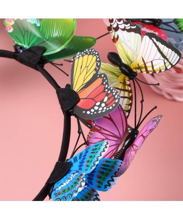 Lurrose Simulation Butterfly Headband 3D Butterfly Hairband Party Hair Accessories Festival Headband for Woman Girls Kids (Colorful) - Buy Online on GoSupps.com