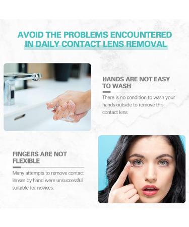 Fiada 2 Pieces Silicone Contact Lens Inserter Hard and Soft Contact Lens Inserter Remover Daily Contact Lens Suction Holder Plunger with Storage Case for Home Travel (Green) - Buy Online on GoSupps.com