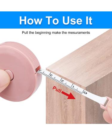6 Pack Retractable Sewing Tape Measure for Body Measurements - 60 Inch Tailor Fabric Cloth Pocket Waist Measuring Tape - 1.5 Meter (Macaron 3 colour) - Buy Online on GoSupps.com