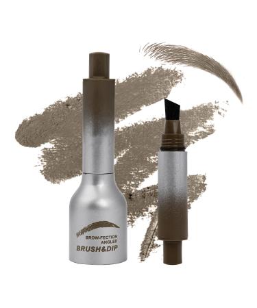 Brow-Fection Angled Brush & Dip-Chocolate Liquid Eyebrow Brush Supreme Eyebrow Brush Eyebrow Tint Waterproof Brow Pen Angled Eye Brow Brush Multi-Purpose Non-Smudged Eyebrow Pen (TAUPE)