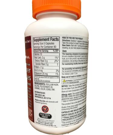 Member's Mark Fiber Capsules 2Pack (400 Count) - Dietary Supplement for Digestive Health - Buy Online on GoSupps.com