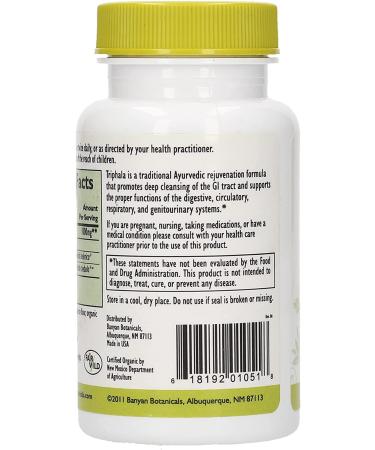 Banyan Botanicals Triphala - 90 Tablets | Natural Digestive Support & Detox - Buy Online on GoSupps.com