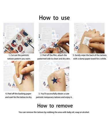 Patriotic Temporary Tattoos - 110 PCS for Adults & Kids | USA Independence Day & Party Supplies - Buy Online on GoSupps.com