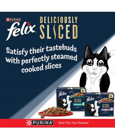 Felix Deliciously Sliced Adult Wet Cat Food Ocean Selection 12x80g Pack of 4 Ocean 960 g (Pack of 4) - Buy Online on GoSupps.com