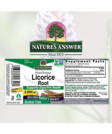 Nature's Answer Licorice Root Extract 1oz - Alcohol-Free Digestive & Immune Support - Buy Online on GoSupps.com