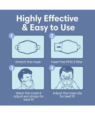 Euroca - PM2.5 Activated Charcoal Mask Filters Face Mask Filter Inserts Replacement Activated Carbon Filter For Dust Pollen & Airborne Particles Adult Size (4.75 x 3.15 in) 30-Pack Adult 30 Pcs - Buy Online on GoSupps.com