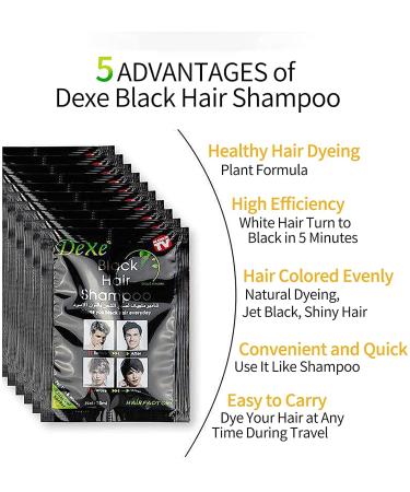 Instant Black Hair Shampoo | 100% Grey Coverage | Easy 3-in-1 Hair Dye for Men & Women | Lasts 30 Days - Buy Online on GoSupps.com