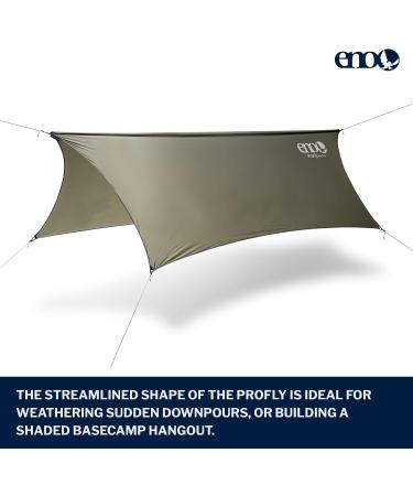 ENO ProFly Rain Tarp - Ultralight Hammock Accessory, Olive | Standard Packaging - Buy Online on GoSupps.com