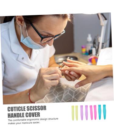 Housoutil 4 Pairs Cuticle Nipper Handle Sleeve Scissors Handle Tip Embroidery Scissors Nail Scissors Sewing Scissors Scissors Sleeve Lopper Pruner Silica Gel Embroidered - Buy Online on GoSupps.com