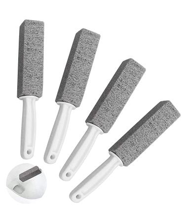 4 pieces of pumice stone cleaning with handle pumice stone toilet cleaner for brushes spots and hard water cleaning block toilet cleaning stone for foot care toilet kitchen bathroom pool household cleaning