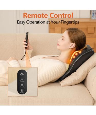 BRELEY Shiatsu Massage Device with Heat - Neck Back Shoulder & Leg Massager with Rotating Heads - Perfect Gift for Mom & Dad - Black - Buy Online on GoSupps.com