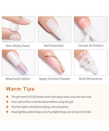 RARJSM Milky White Solid Builder Gel for Nail Extension - 15g - Buy Online on GoSupps.com