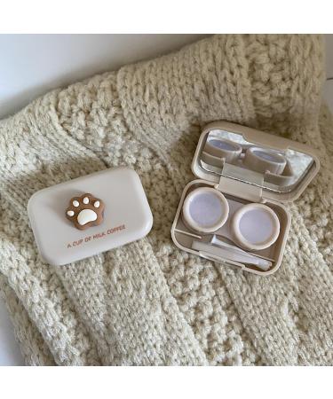 Capmore Portable Dust-Density Mini Eye Lens Travel Box - Cute Khaki Contact Lens Container & Storage Case - Perfect for Travel - Buy Online on GoSupps.com