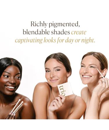 Trio Beauty Blend-By-Numbers Palette Kit | Eyeshadow Palette for All Skin Tones | Travel-Friendly Nude Eyeshadow Palette with Brush | Easy-to-Use Makeup Palette - Buy Online on GoSupps.com