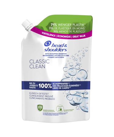 Head & Shoulders Classic Anti-Dandruff Shampoo, Refill 6 x 550 ml, Up to 100% Dandruff Removal, Clinically Proven, Dermatologically Tested