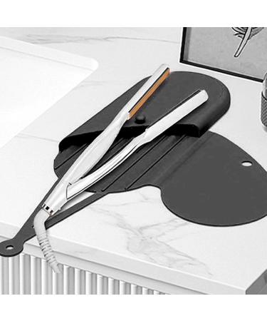 Heat Resistant Mat Pouch for Curling Iron | Silicone Insulated Pad & Travel Tool Organizer for Women (Black - Buy Online on GoSupps.com