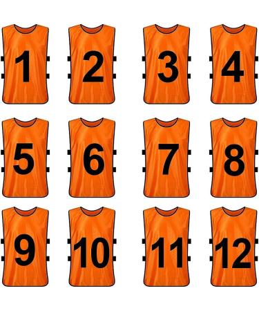 TOPTIE Numbered Training Vests Set (#13-24) - Pack of 12 Soccer Pinnies - Buy Online on GoSupps.com