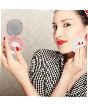 Mikinona 2pcs Portable Powder Box Compact with Mirror Makeup Accessories Cosmetics Travel Powder Case Plastic - Buy Online on GoSupps.com