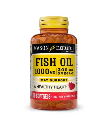 Mason Natural Omega-3 Fish Oil 1000 mg 60 Softgels