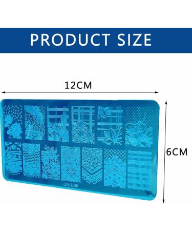 5 PCs Nail Stamping Plates - Nail Art Stencils for Manicure | International Shipping - Buy Online on GoSupps.com