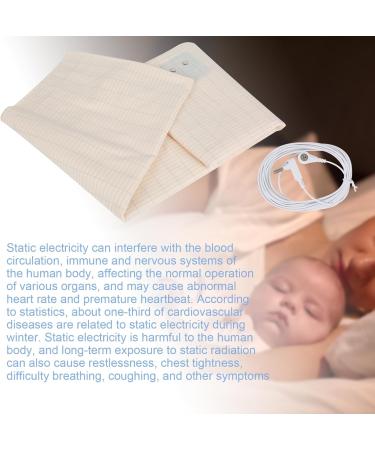 Grounding Mat for Bed | Grounding Blanket with Cord | 76x80 Inch Beige Grounding Pad - Enhance Sleep & Wellbeing - Buy Online on GoSupps.com
