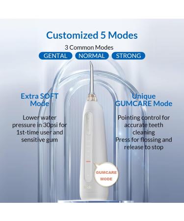 Water Flosser for Teeth - Cordless Oral Irrigator Electric Tooth Cleaner with 3 Magnetic Jet Tips & Wireless Charging Base for Home & Travel - Buy Online on GoSupps.com