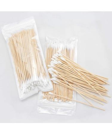 200 Count Biodegradable Long Cotton Swabs with Wooden Sticks - Ideal for Makeup, Ears, Pets, Gun Cleaning - Pack of 1 - Buy Online on GoSupps.com