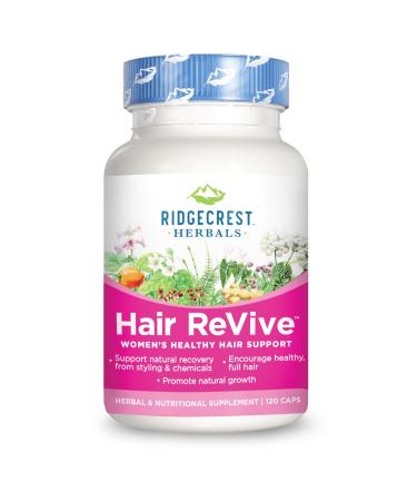 RidgeCrest Herbals Hair ReVive - 120 Capsules - Women s Healthy Hair Support - Non-GMO  Gluten Free - 30 Servings