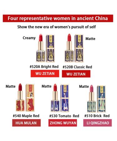 LUOZI Matte Lipstick Waterproof Long Lasting 24Hr Moisturizing Nourishing Brick Red Lipstick - Ideal for Mature Women (510 Brick Red) - Buy Online on GoSupps.com