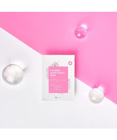 KSECRET Calamine Derma Secret Mask - Hydrating & Refreshing Korean Facial Sheet Masks (10 Sheets 25g each) | Best International Shipping - Buy Online on GoSupps.com