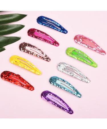 AOVNA Sequin Hairpin Hair Decoration Bling Hair Accessories Gifts for Girls Kids Clip with Sequin Lovely Snap Pin Curl Clips (20) - Buy Online on GoSupps.com