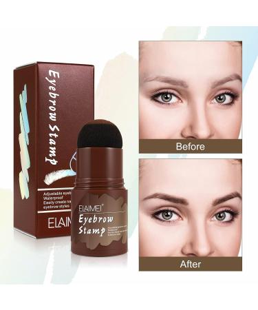 Shop Moulis Waterproof Eyebrow Stamp Set 10 Reusable Templates & Brow Powder Kit in Dark Brown | Perfect for Flawless Eyebrows - Buy Online on GoSupps.com