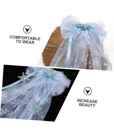 minkissy 1pc Snowflake Mesh Hair Clip Snowflake Gauze Hairpin Fairy Hair Accessory Chic Hair Accessories Stage Hairpin Hair Clips Hair Pin Girls Hair Clip Performance Hair Clip Props Child 13x21cm Blue - Buy Online on GoSupps.com