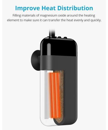 NICREW 35W Aquarium Heater - 25 Constant Thermostat Control for Nano Aquariums - Reliable Heating Rod - Buy Online on GoSupps.com