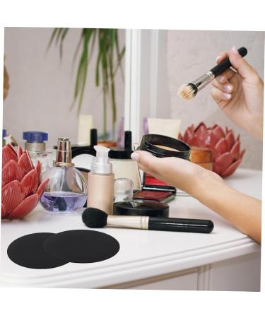 10pcs Nail Polish Palette Tray - Silicone Makeup Tool for Nail Art Black 9.5x9.5 cm - Perfect for Manicure & Painting - Buy Online on GoSupps.com